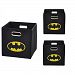 Batman Logo Organization Bundle Storage Bins, Black