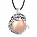 EUDORA Harmony Ball Silver Elephant Locket Soft Chime Sphere Pendant Necklace with 20mm Mexican Bola Ball Pendant for Baby Shower