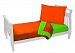 Baby DollBedding Solid Reversible Toddler Bedding Set, Orange/Apple