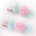 2 X Baby Girls Hair Clip Cute Resin Candy Color, butterfly shape (Blue)