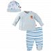 Magnificent Baby Up in the Air 3 Piece Kimono Set, Blue, Preemie