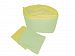 baby doll bedding Solid Reversible Round Crib Bumper and Sheet Set, Mint/Yellow