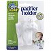 Baby Buddy Pacifier Holder, Cute, Fashionable Bear Clips onto Baby's Shirt, Snap Other End Around Pacifier, Rattle, Toy-For Babies 4 Months and Up-Pacifier Clip for Both Boys & Girls White 2 Pack by Baby Buddy