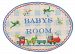 The Kids Room by Stupell Baby's Room with Frogs on a Train Oval Wall Plaque by The Kids Room by Stupell