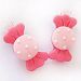 2 X Baby Girls Hair Clip Cute Resin Candy Color, butterfly shape (Red)