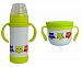Insulated Stainless Steel Sippy Cup and Gobble n Go Snack Cup Set (White Owl) by EcoVessel