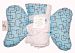 Baby Elephant Ears Head Support Pillow & Matching Blanket Gift Set (Blue Mod Square) by Baby Elephant Ears
