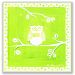 The Kids Room by Stupell White Owl on Green Square Wall Plaque by The Kids Room by Stupell