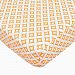TL Care 100% Cotton Percale Fitted Crib Sheet for Standard Crib and Toddler Mattresses, Orange Tweedle Tee Tile , 28" x 52"