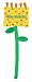 Stephan Baby Stand-Up Greetings Bendable Stem Happy Birthday Sign, Yellow/Green by Stephan Baby
