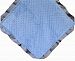 Cozy Wozy Signature Minky Lovie Sized Baby Blanket with Satin Trim Lovie, Light Blue/Silver, 18 x 18 by Cozy Wozy