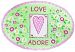 The Kids Room by Stupell Love Adore with Heart and Flowers Oval Wall Plaque by The Kids Room by Stupell