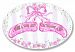 The Kids Room by Stupell Pink Ballerina Slippers Oval Wall Plaque by The Kids Room by Stupell