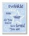 The Kids Room by Stupell Twinkle Twinkle Nursery Rhyme on Blue Rectangle Wall Plaque by The Kids Room by Stupell
