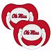 Mississippi "Ole Miss" Rebels Red Infant Pacifier Set (2) - 2015 NCAA Baby Pacifiers by Baby Fanatic