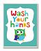 The Kids Room by Stupell Wash Your Hands on Blue Background Rectangle Wall Plaque by The Kids Room by Stupell