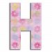The Kids Room by Stupell Pink Modern Flower Hanging Wall Initial, H by The Kids Room by Stupell