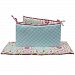 Mila 4 Piece Coral and Blue Floral and Ogee Crib Bumper by Peanut Shell by The Peanut Shell