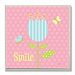 The Kids Room by Stupell Smile Blue Striped Tulip Square Wall Plaque by The Kids Room by Stupell