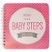 NEW! Baby First Year Memory Mini Book. "Modernista"(TM), Poly Cover Hand Made. Intimate, travel size memory keeper record book and journal for Boy or Girl. 5x5" (Pretty in Pink)