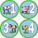Rocket Bug Monthly Growth Stickers, Farm Animals Baby by Rocket Bug