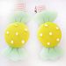 2 X Baby Girls Hair Clip Cute Resin Candy Color, butterfly shape (Green)