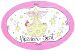 The Kids Room by Stupell Heaven Sent with Pink Border Oval Wall Plaque by The Kids Room by Stupell