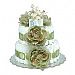 Small Sage Peonies Sage Circle Diaper Cake by Bloomers by Bloomers