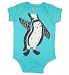 Peek A Zoo Unisex Baby Infant Become an Animal Short Sleeve Onesie Bodysuit, Penguin Carribbean Blue, 6-12 Months by Peek A Zoo