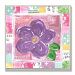 The Kids Room by Stupell Purple Flower with Patchwork Border Square Wall Plaque by The Kids Room by Stupell