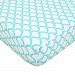 TL Care 100% Cotton Percale Fitted Crib Sheet, Aqua Sea Wave by TL Care