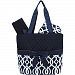 Vine Pattern Print Quilted 3pc Diaper Bag (Navy) by NGIL