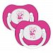 Alabama Crimson Tide 2-pack Pink Infant Pacifier Set - NCAA Baby Bama Girl Pacifiers by Baby Fanatic