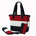 Luisvanita Easy-to-carry Fashion Stripe Diaper Bag Shoulder Tote with Bottle Bag, Coin Pocket and Buggies Buckle (Stripe Red White and Navy) ¡­