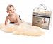 New Zealand UnShorn Lambskin Baby Rug, Silky Soft, Top Grade Quality Sheepskin, Large Size 34 to 36 Length, 100% Natural by Desert Breeze Distributing