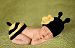 Baby Newborn Knit Crochet Clothes Beanie Hat Outfit Photo Props (Bee)