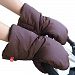 Stroller Gloves Hand Muff - Extra Thick Winter Waterproof Anti-freeze Gloves Warmer for Parents and Caregivers by IntiPal (Coffee)
