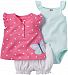 Carters Baby Girls 3-pc. Butterfly Bodysuit Set 6 Months Pink/white/green by Carter's