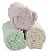 Woombie 3 Count Old Fashioned Air-Wrap, Versatile Baby Blankets, Stretchy Organic Cotton, Baby Pink/Cream/Pale Green, 44 x 44 Inches