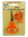 Baby Manicure Set Scissors Mini Nail Clippers Orange