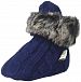 Magnificent Baby Cable Knit Booties, Blue, 12-18 Months