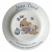 Personalized Christening Plate with a plain rim - Blue Sleepytime design