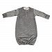 My Blankee Sleeper Gown Minky Dot, Charcoal, 3-6 Months