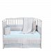 BabyDoll 1350c4-aqua Bedding Soho Crib Bedding-Set, Blue