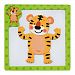 Amurleopard Child Wooden Cartoon Magnetic Dimensional Puzzles Intelligence Toys Tiger