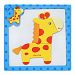 Amurleopard Child Wooden Cartoon Magnetic Dimensional Puzzles Intelligence Toys Giraffe