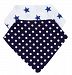 Baroo Fashion Bibs with Stars and Spots (Pack of 2, Dark Blue) by Baroo