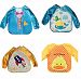Lucky staryuan ® Cyber Monday 4 Pack Long Sleeve Smock Bibs for babies Waterproof bibs with ties (boy style)