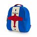Dabbawalla Bags Preschool & Toddler Airplane Backpack, Blue/Red