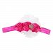 2016 Fashion Lace Rose Flower Headbands Ribbon for Baby Girl Children Hair Accessories Hot Pink